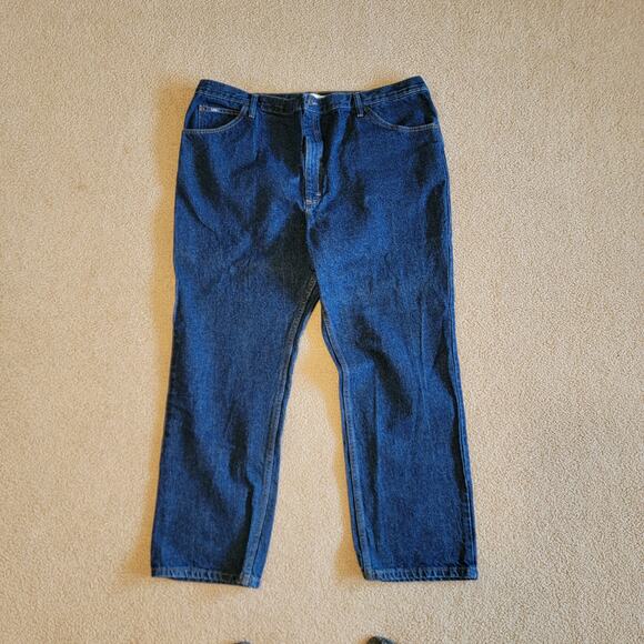 LEE Mens Blue Jeans Regular Fit Straight Leg Big and Tall Size 46 x 30 Pants - Picture 1 of 9